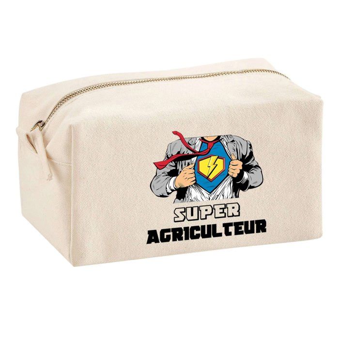 Trousse multifonction Super Agriculteur Cadeau Anniversaire Noël Collègue Idée Personnalisé | Trousse Scolaire Fournitures Bureau