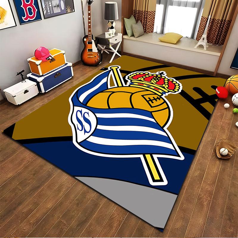 Royal Emblem Soccer Carpet suitable as a non-slip mat for the living room or bedroom sofa