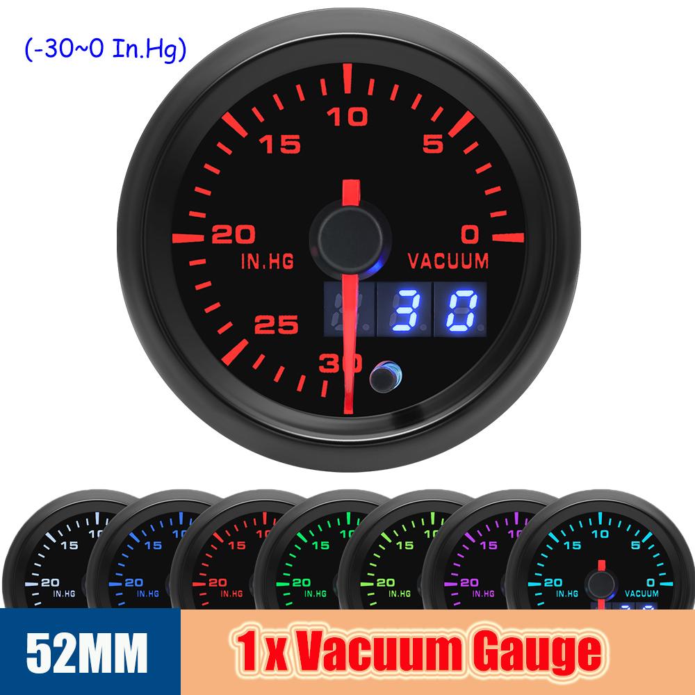52 мм светодиодный автомобильный счетчик температуры воды / температуры масла / вольтметр / вакуум / датчик наддува / тахометр / давление масла PSI с датчиком для 12 В