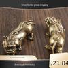Large Retro Brass Pixiu Ornament: National Style Bronze Desk & Tea Pet
