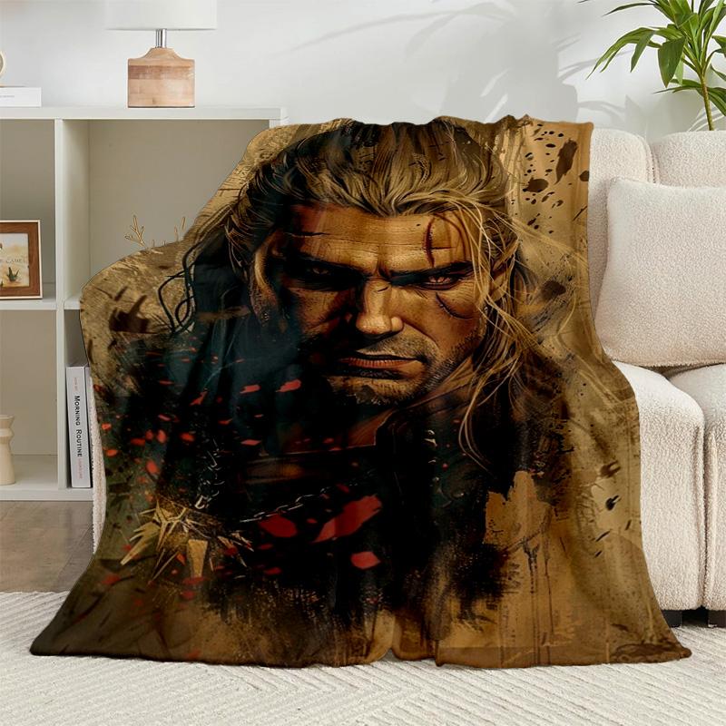 1PC wizard dragon Flannel Blanket Gift, Suitable for Both Men And Women, Soft Ideal for Beds And Sofa, Birthday Or Christmas Gift