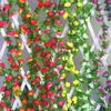 Store Rattan Leaf Vine Garland Artificial Ivy Green Plants Fake Flowers Small Roses