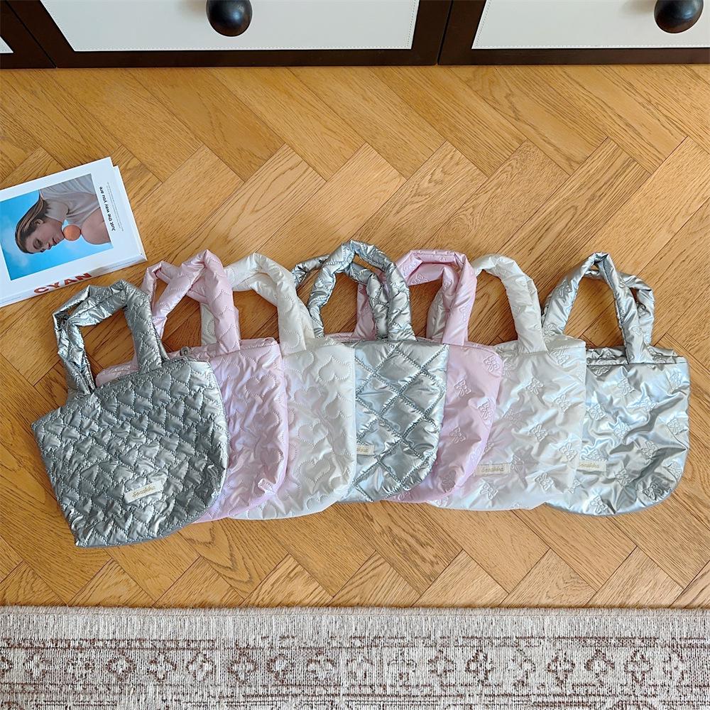 49221 Стеганая симпатичная маленькая квадратная сумка для завтрака и покупок