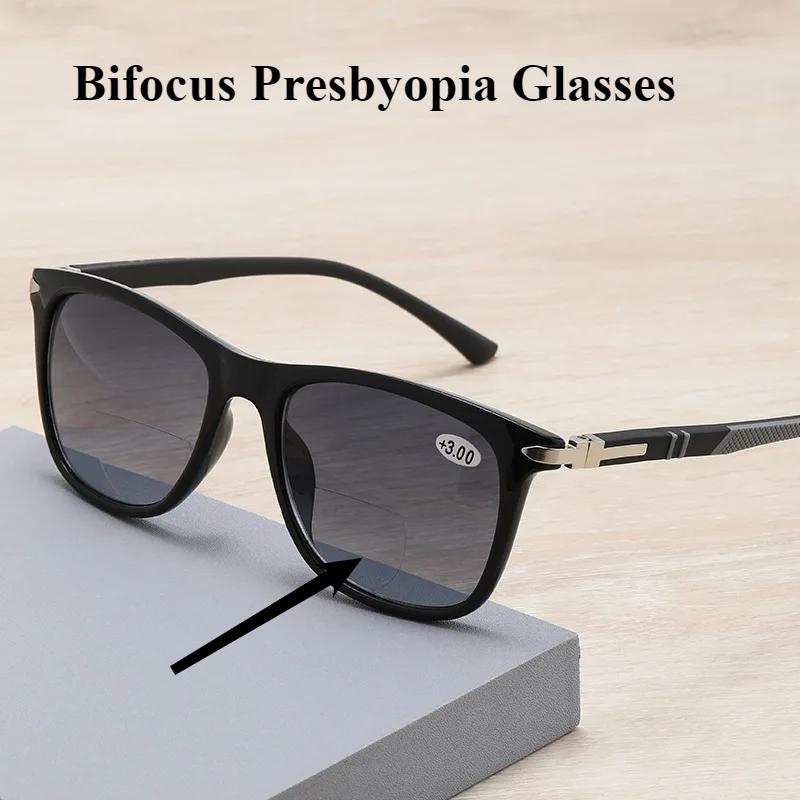 +1.0 ~ +3.5 Бифокальные очки для пресбиопии / Солнцезащитные очки Унисекс стиль Устойчивые к солнцу и УФ-лучам Новые готовые очки для чтения