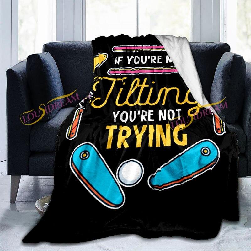 Классическое одеяло для игры в пинбол, классическое тренировочное ретро-игровое одеяло с героями мультфильмов, супер плюшевое декоративное одеяло для гостиной, игровой комнаты, офиса