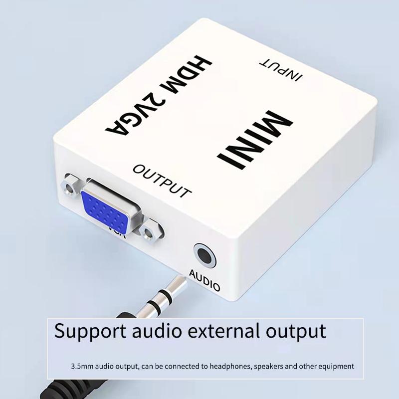 Адаптер HD 1080P VGA-HDMI Конвертер HDMI-VGA с аудиоинтерфейсом HDMI-совместимый адаптер для ноутбука Xbox360 DVD PS3 ПК