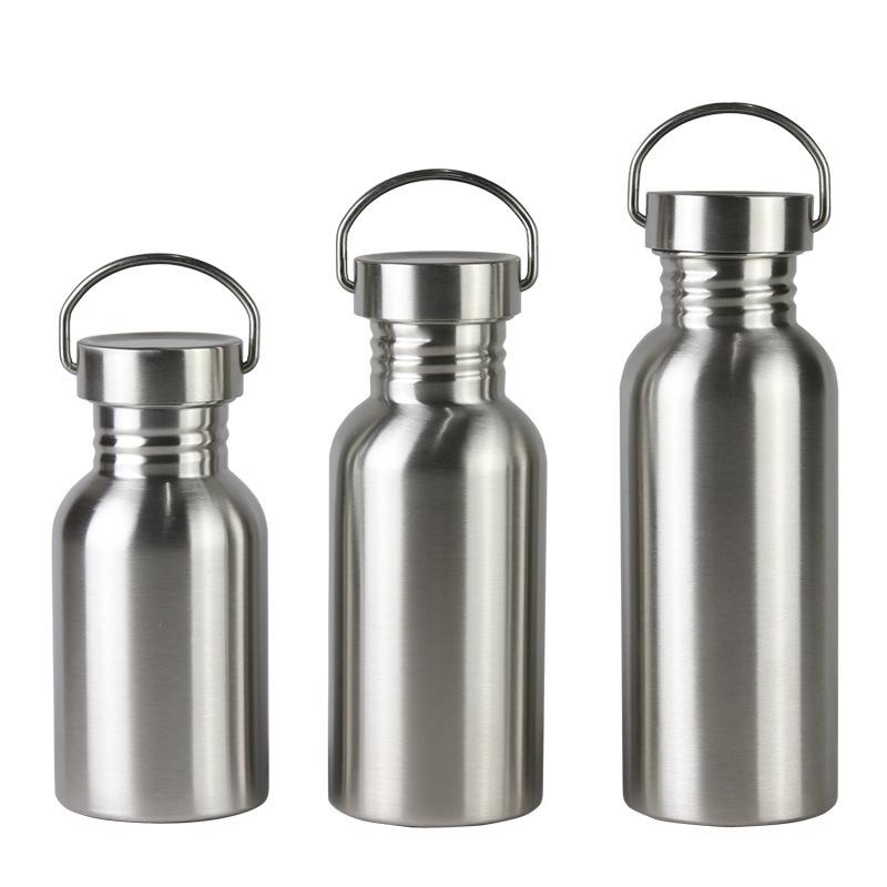 Утолщенный спортивный стакан для воды из нержавеющей стали 304 - Однослойный, Неизолированный, Бесплатная гравировка