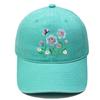 Imitation embroidery flower embroidery washed retro soft top baseball cap American men's and women's casual outdoor sunshade cap