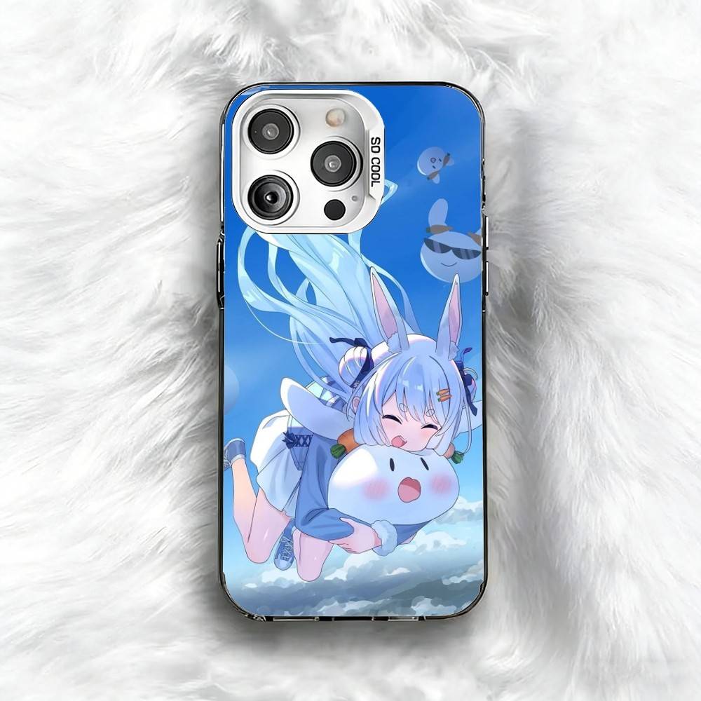 Чехол для телефона Holo-Usada Pekora для iPhone 16 17 15 14 12 13 Pro Max Черный цвет Ударопрочный чехол