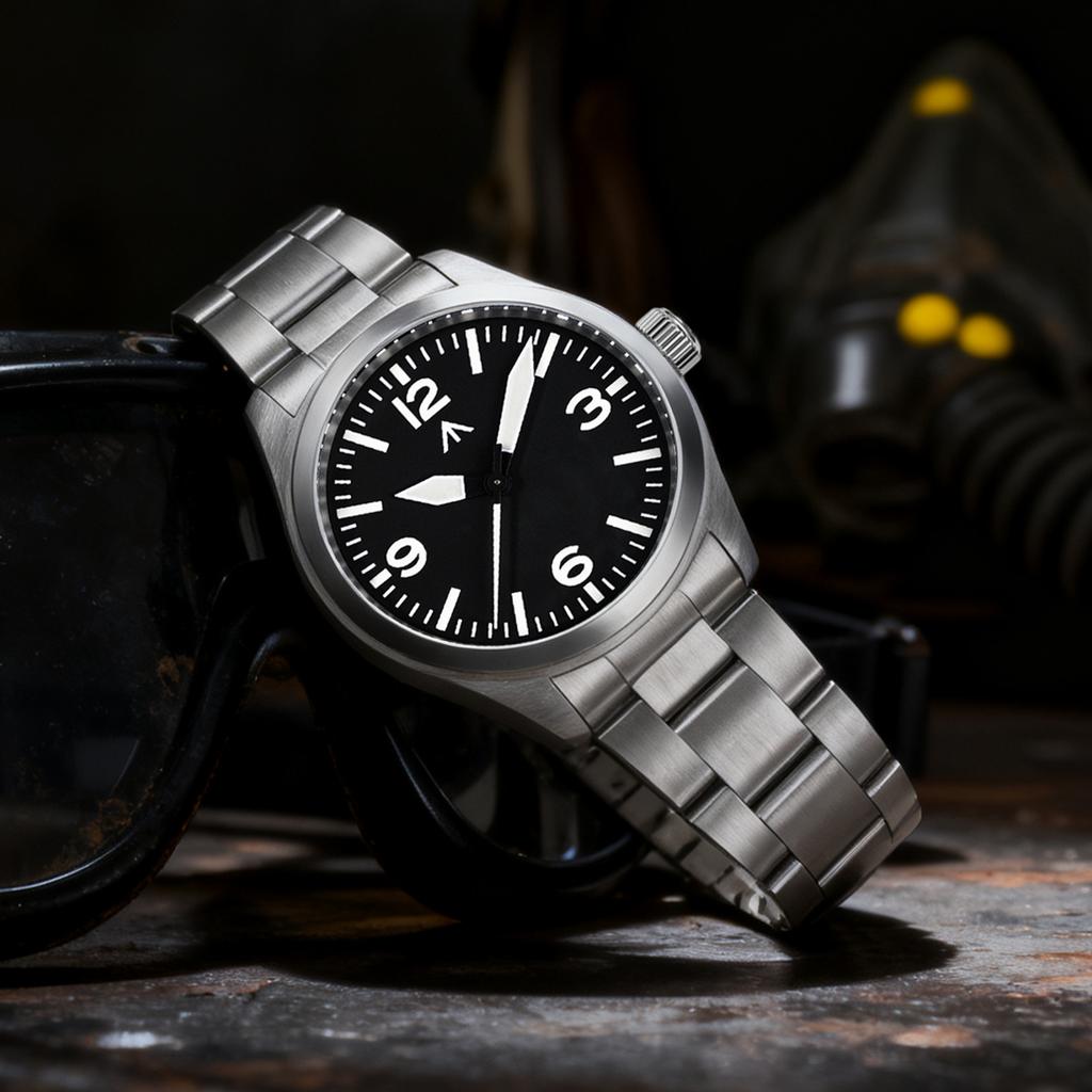 Militado ML08 V2 Vintage Quartz Watch Military VH31 Movement Double Sapphire Crystal C3 BGW-9 Luminous Waterproof 38mm Watch