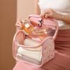 Portable Women's Cosmetic Bag with Handle Toiletry Organizer Wash Handbag  Easy To Carry