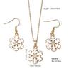 Набор рождественских серег и ожерелья из нержавеющей стали: Колокольчики, Снежинки, Санта, Елка, Леденец для Женщин