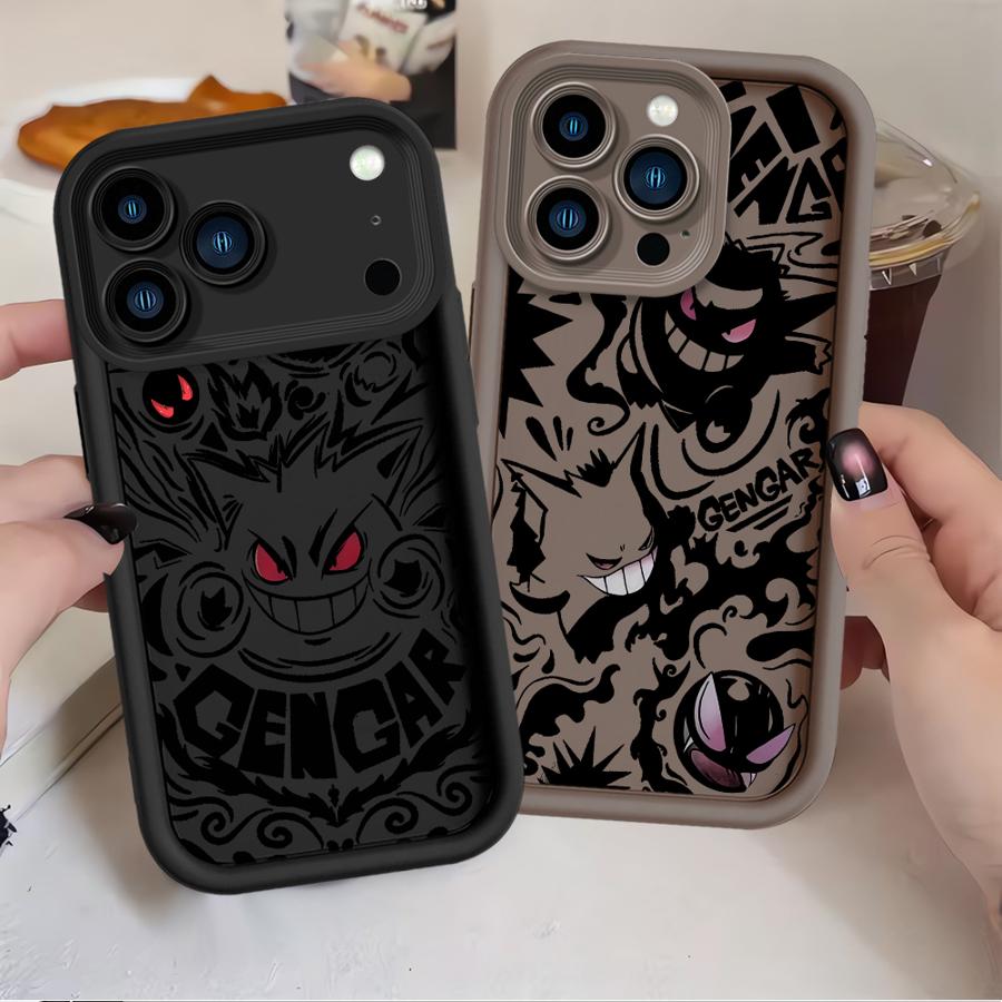 Pokemon Gengar Phone Cover Case for Apple iPhone 17 Pro Max 16 11 15 XS 14 Plus XR Air 13 Mini 16e 12