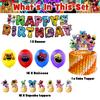 34 шт. принадлежностей для вечеринки Smiling Critters, включая баннер, топперы для торта, воздушные шары