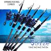 Protable Telescopic Fishing Rods with 13+1 BB Spinning Reels Boating Fishing Tackle Rod Reel Combos