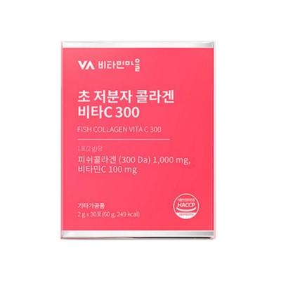 Ультранизкомолекулярный коллаген Vita C 2 г X 30 стиков / Коллаген 1000 мг 300 Да / Гиалуроновая кислота / Пробиотики