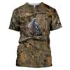 Camo Jungle Wildlife 3D T-shirt Summer Casual Men's Large T-shirt Fashion Street Personality Pullover Short Sleeve