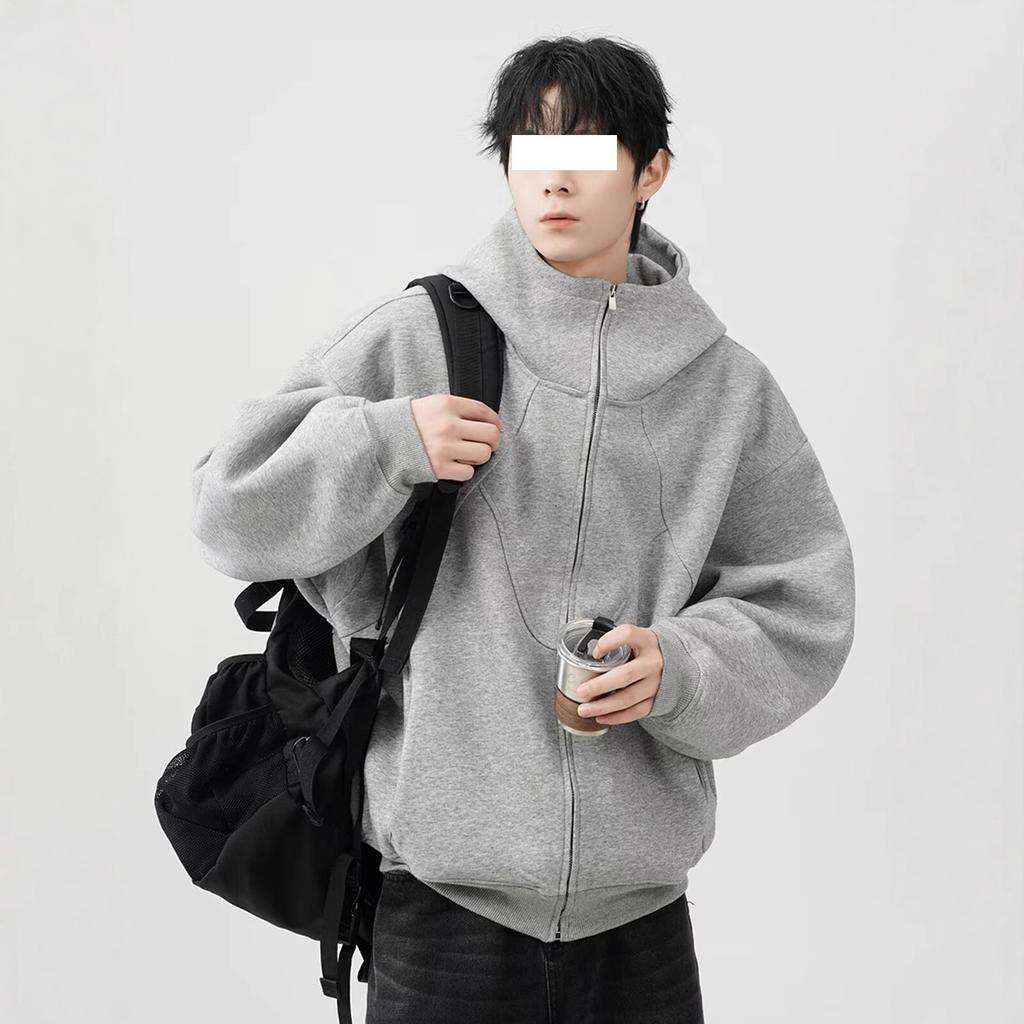 Американская толстовка с капюшоном, тяжелый свитер, мужская весенне-осенняя новинка, кардиган большого размера, универсальная уличная парная толстовка