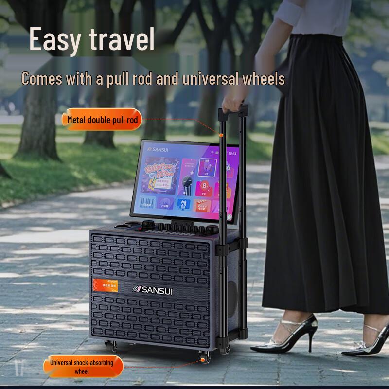 SANSUI Q085 Portable Karaoke Speaker with Display