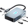 Док-станция типа C с гигабитным Ethernet 4K60Hz USB-концентратором, многопортовым адаптером для ноутбука, ПК MacBook