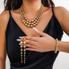 Европейский и американский панк-стиль, ожерелье из крупных бусин - ретро чокер-цепочка CCB для женщин
