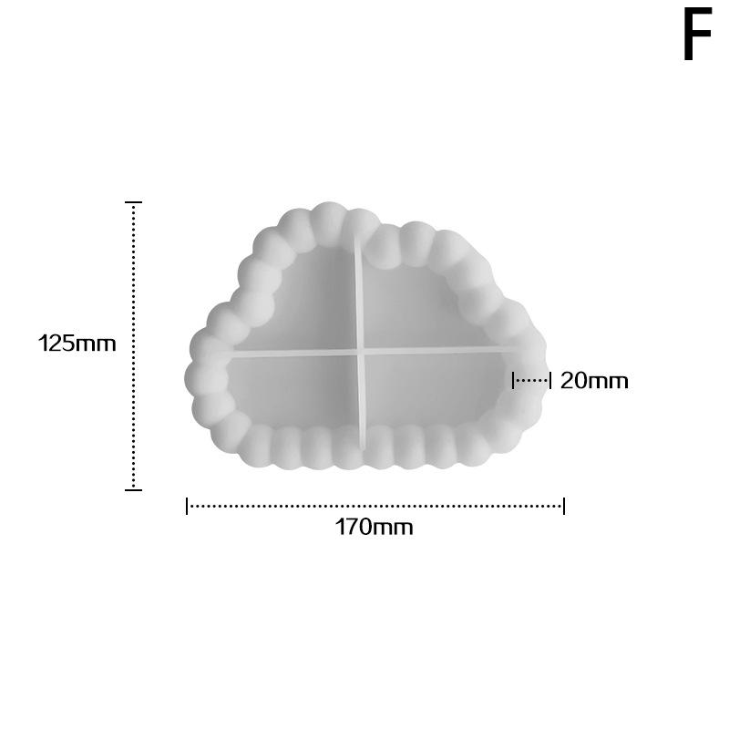 Bubble Storage Tray Silicone Mold Diy Resin Plaster Cement Gift Casting Mould Round Cloud Heart Shape Coaster Home Decor
