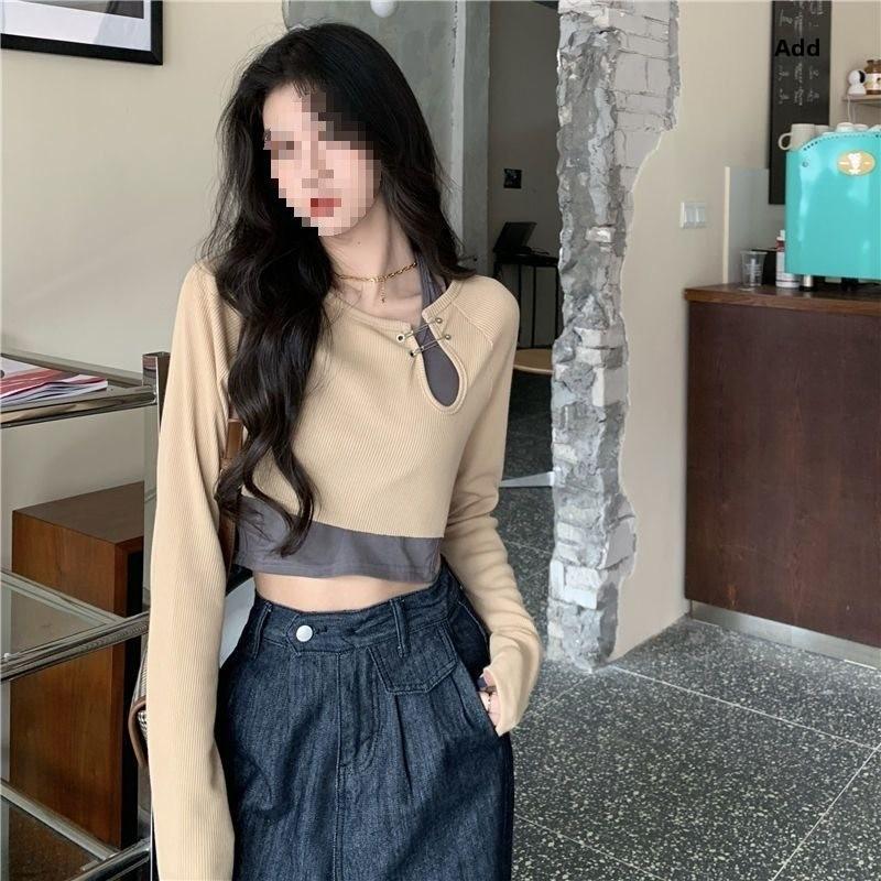Girl Spring Autumn Short Sleeve T Shirt With Solid Color Design And Round Neck For Casual Wear