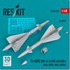 Reskit Acrid Radar Guided Missile 2pcs Plastic Model Parts 1/48 R-40RD AA-6 Semi-Active Air-to-Air (for MiG-25PD/PDS) RSK48-0528 (Airplane)