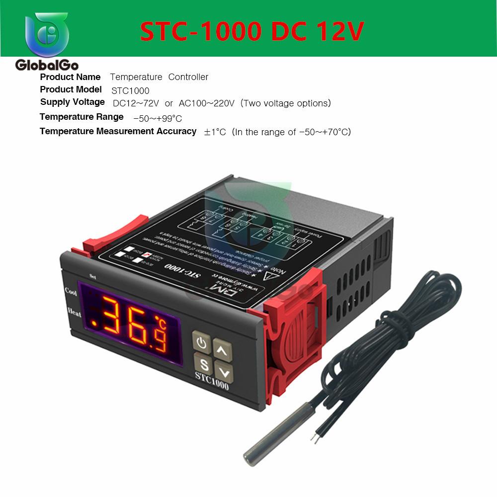 STC-1000 3000 3008 Digital LED Temperature Controller Temperature Sensor Relay Heating Thermoregulator Cooling Heater Thermostat