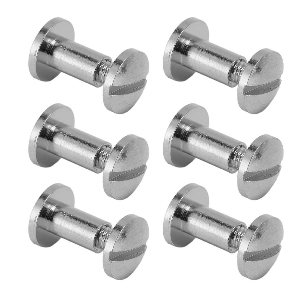 20 комплектов заклепок и винтов из цинкового сплава, кожаные заклепки, серебристые, медные, дугообразные заклепки для переплета книг и