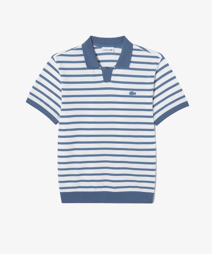 Мужская поло LACOSTE с контрастной отделкой воротника, в полоску, с коротким рукавом Ph486E-56G 776