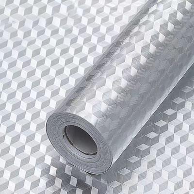 Обои для кухни, маслостойкая наклейка на фартук, алюминиевая фольга, масляная самоклеящаяся бумага, серебряная облицовка шкафа