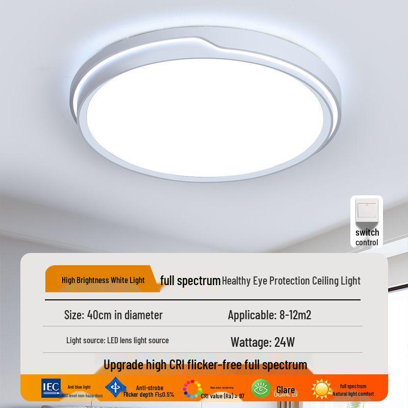 Modern Minimalist LED Round Ceiling Light for Bedroom, Living Room, Corridor, Bathroom, Kitchen, and Balcony