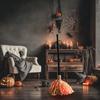 Floating Witch's Broom Halloween Holiday Party Decoration Props Haunted Animated Dancing Broomstick Halloween Decorations
