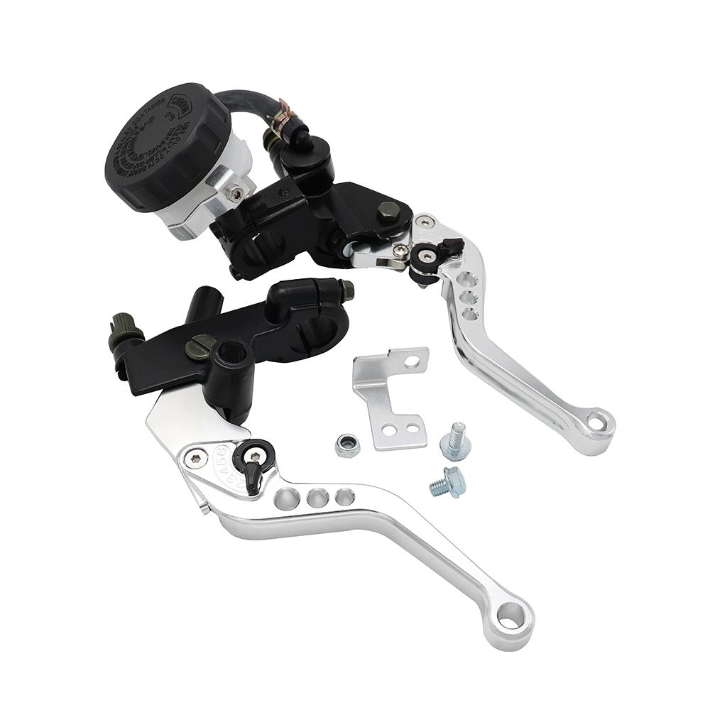 CVO Universal 7/8" 22mm Motorcycle Clutch Brake Master Cylinder Reservoir Levers Kit Fluid Reservoir