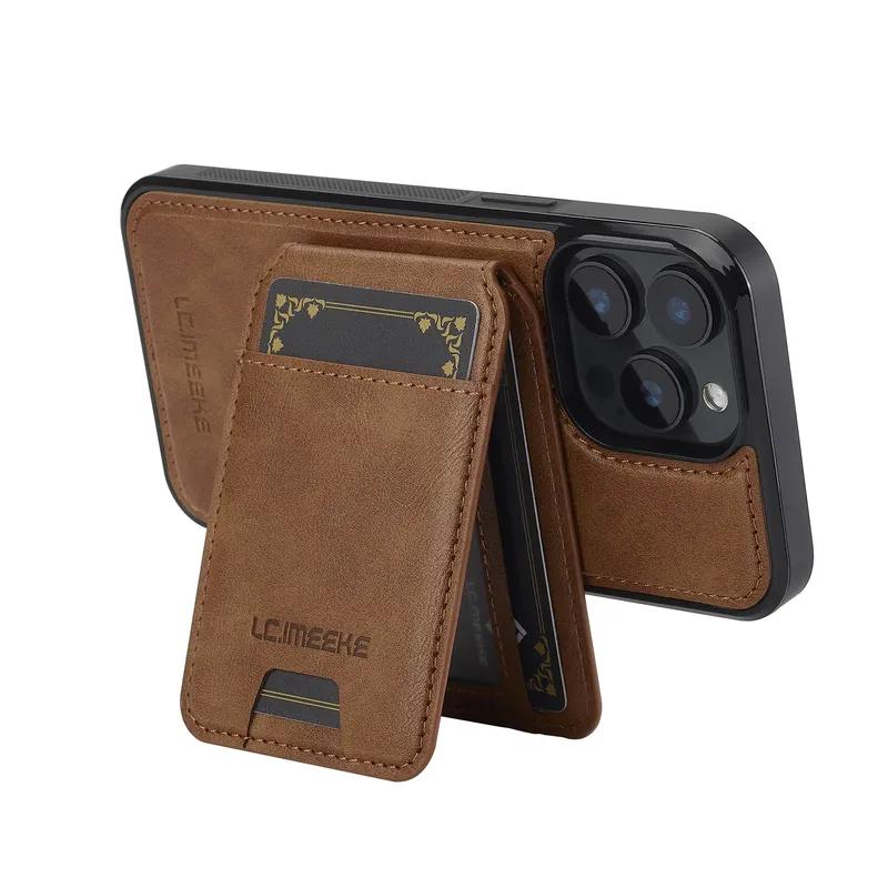 Съемный Магнитный Чехол-Книжка 2 в 1 из Кожи для iPhone17 16 15 14 13 12 11 Pro XS Max Air Plus SE с Карманчиком для Карт