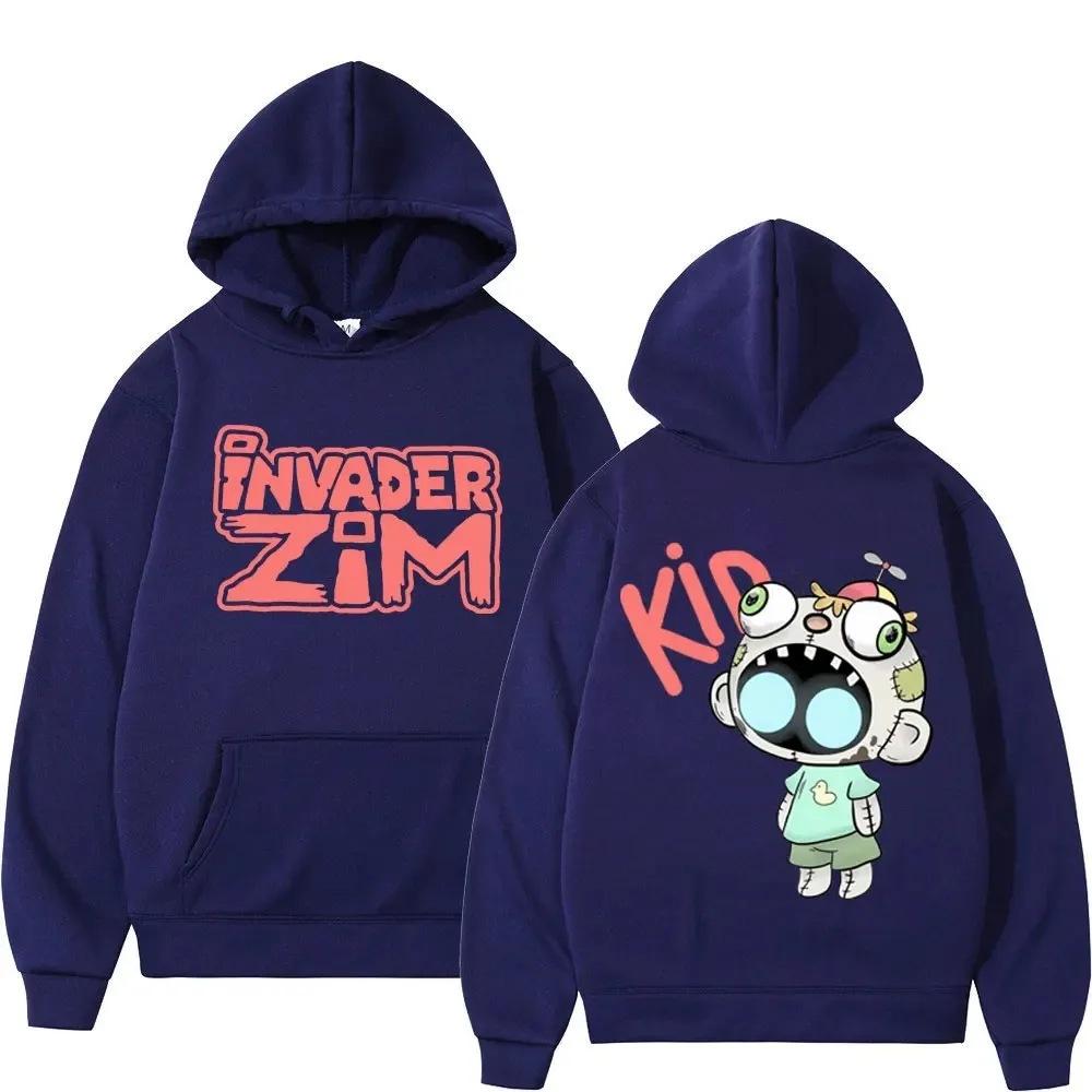 Animation Invader Zim Cartoon Graphic Hoodies Men Women Autumn Winter Fleece Streetwear Tops