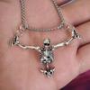 Halloween Punk Style Skull Necklace Fashionable Retro Accessory Pendant