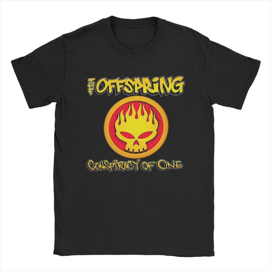 Мужские футболки The Offspring Novelty Pure Cotton Tee Shirt Short Sleeve T Shirts Crewneck Clothing Printing