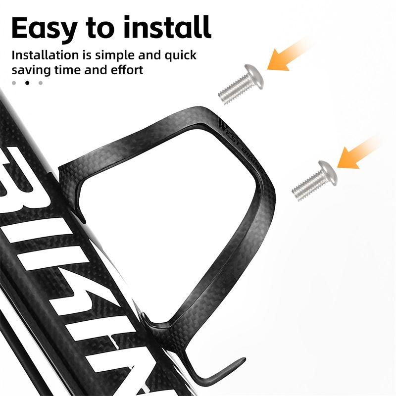 WEST BIKING Кронштейн для велосипедной фляги из углеродного волокна Сверхлегкий 3K/UD Углеродный Велосипедный Держатель для фляги Аксессуары для горного и шоссейного велосипеда