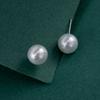 Round Shape Pearl Earrings 4mm 5mm 6mm 8mm 10mm 12mm Ear Stud  Wedding Engagement