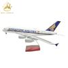 Airbus A380 Singapore Airlines with wheels and lights simulation aircraft model civil aviation model gift ornament
