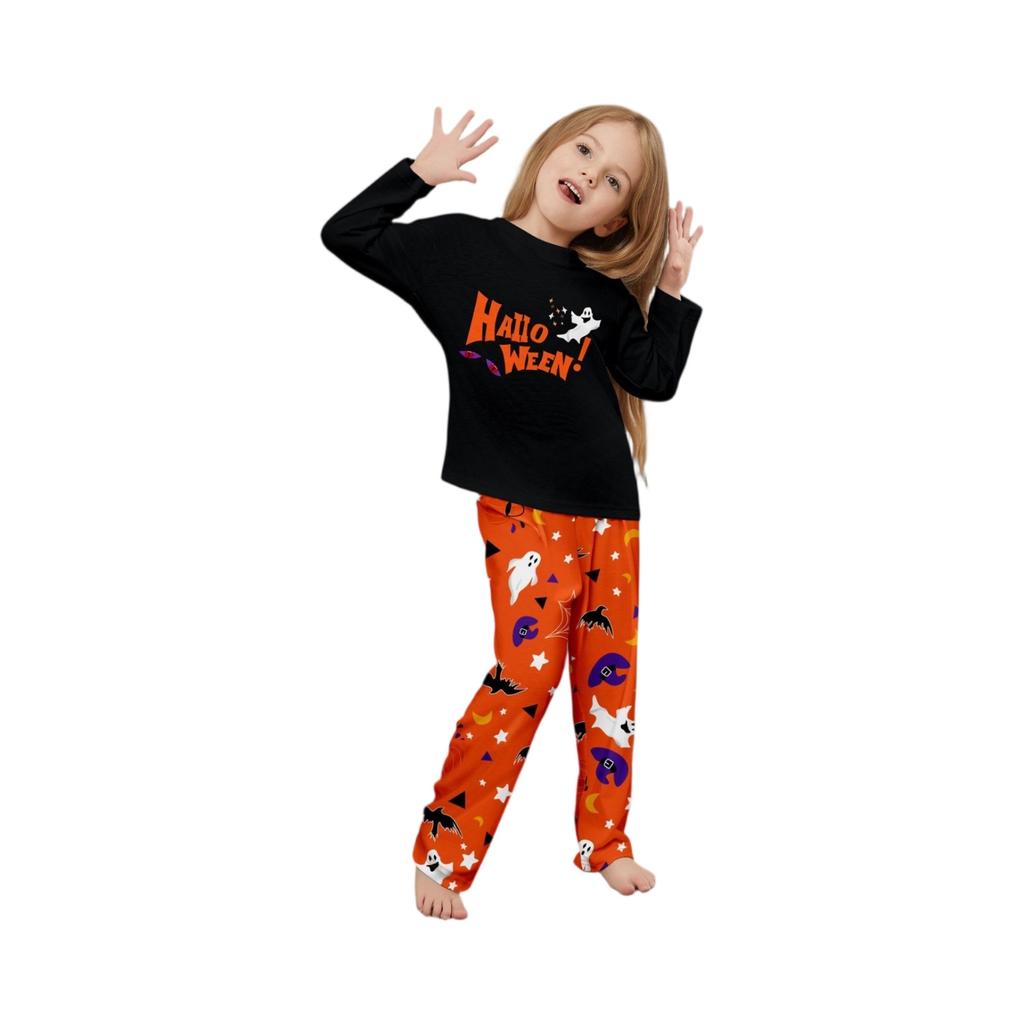 Комплект из топа и брюк с длинными рукавами и принтами для всей семьи Одинаковые комплекты для всей семьи