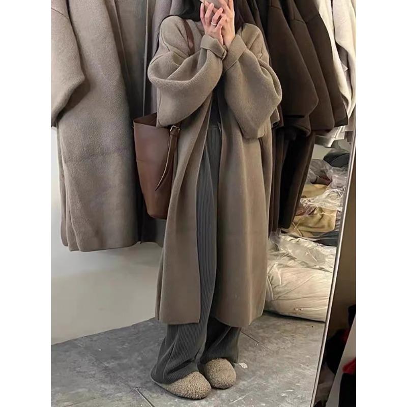 Осенне-зимний женский свитер, длинный свитер премиум-класса Sense, свободный дизайн, нишевая ветровка для ленивых, кардиган, куртка, топы