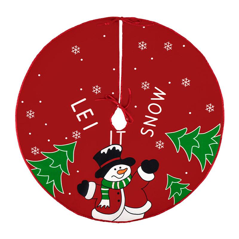 Christmas Tree Skirt Plush Snowflake Santa Claus Carpet Mat Christmas Tree Decoration Ornament Home Xmas New Year Decorations
