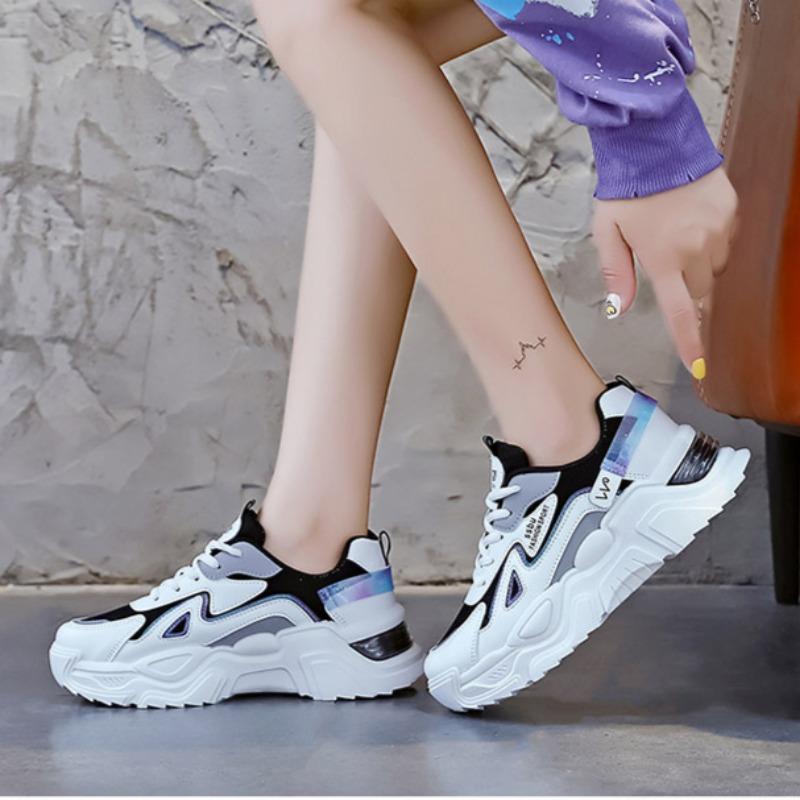 Модные женские кроссовки, модная универсальная повседневная обувь весна-осень, женская обувь на платформе, брендовая обувь для папы, дышащая, беговые кроссовки для тенниса