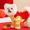 Праздничная двухногая теплая флисовая одежда для собак, маленькая собака, плюшевый мишка, новогодние поздравления, новогодняя одежда для питомца, новогодняя одежда для собаки