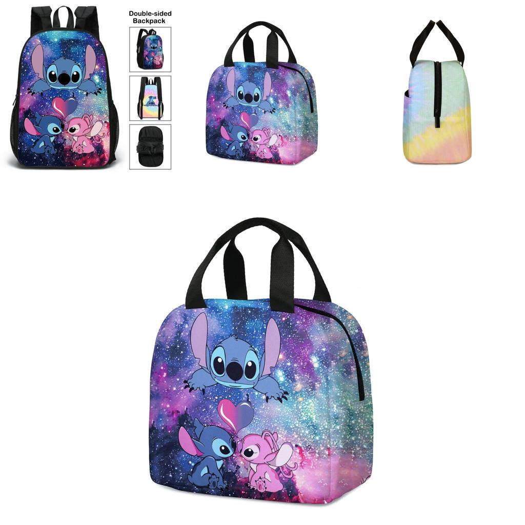 Двусторонний рюкзак Лило и Стич Легкий и прочный школьный рюкзак для детей и студентов
