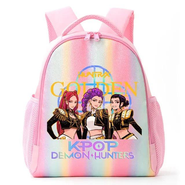 K-Pop Anime Demon & Witch Hunter Student Rainbow Backpack (HUNTR/X)