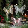 3Pcs New Year DIY Artificial Butterfly Decoration Plastic Christmas Tree Ornament